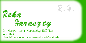 reka haraszty business card